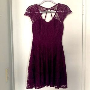 Francesca’s- cutest dress for your fun events! New with tags. Maroon color.